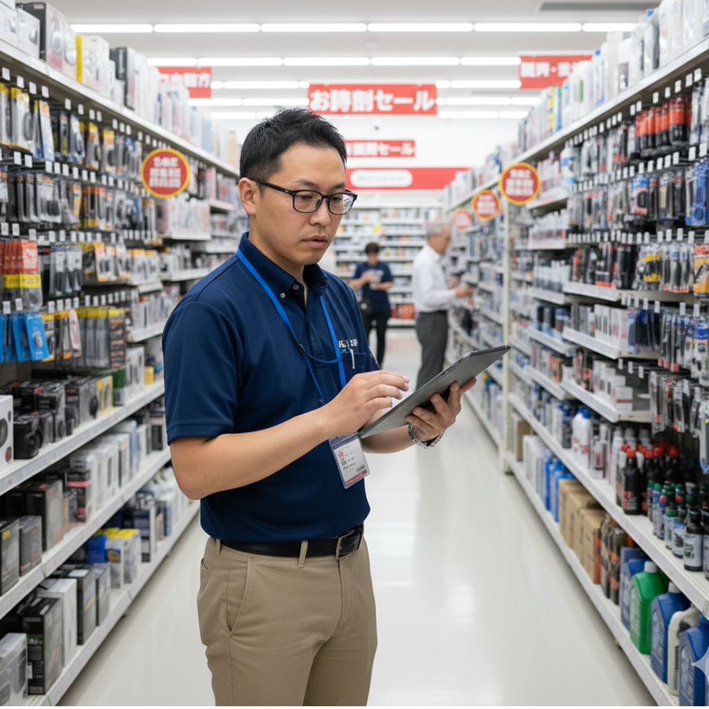 店内隅々までチェックしている